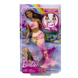 Barbie kouzelná květinová mořská panna - tmavovláska