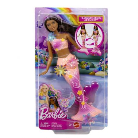 Barbie kouzelná květinová mořská panna - tmavovláska