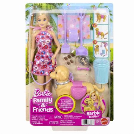 Barbie panenka s pejskem na procházce