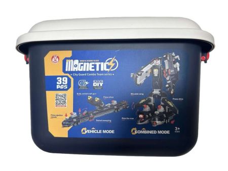 Magnetická stavebnice Magcars Strážci města, 39 dílů