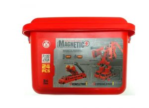 Magnetická stavebnice Magcars Hasiči, 24 dílů