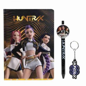 K-pop Demon Hunters dárkový set (blok, pero, líčenka - Golden) DPL6