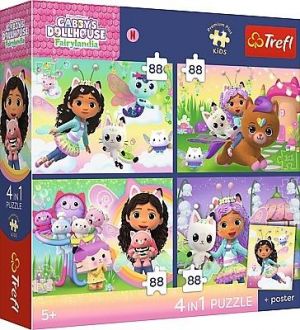 Dětské Puzzle Premium Kids Gábinčin kouzelný domeček 4x88 dílků