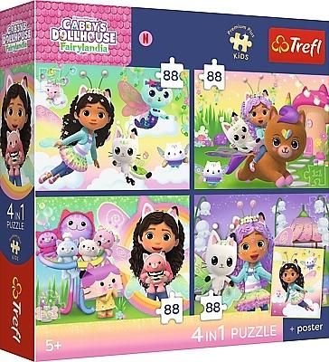 Dětské Puzzle Premium Kids Gábinčin kouzelný domeček 4x88 dílků