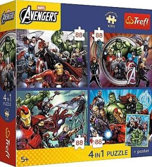 Dětské Puzzle Premium Kids Avengers 4x88 dílků