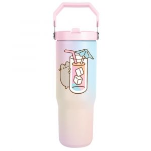 Pusheen cestovní hrnek s uchem (Tropical)