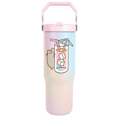 Pusheen cestovní hrnek s uchem (Tropical)