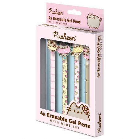 Pusheen set gumovacích gelových per, 4 ks
