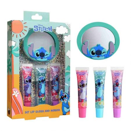 Sada lesků na rty 3 ks 7,5 ml + zrcátko Stitch