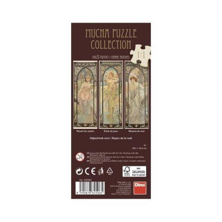 Puzzle Alfons Mucha – Odpočinek noci 75 dílků panoramic
