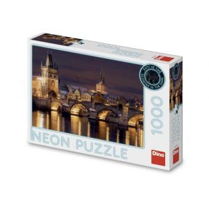 Puzzle Noční Karlův most 1000 dílků neon TRAVEL