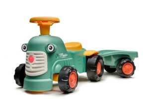Odstrkovadlo – traktor Maurice zelený s valníkem