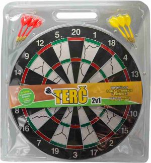 Terč 2v1 na šipky 43 cm