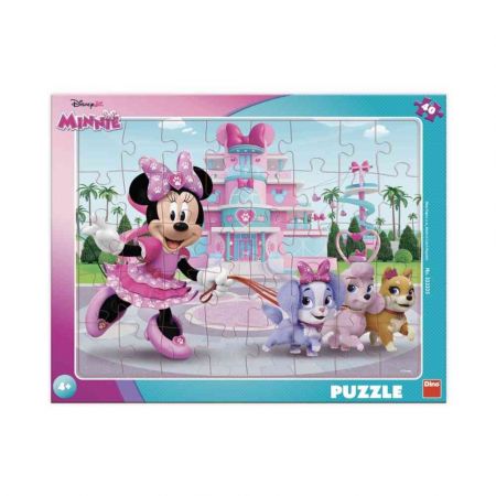 Puzzle Minnie s pejsky 40 dílků deskové