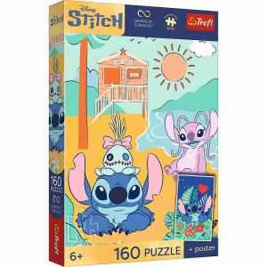 Puzzle Premium Plus Kids - Lilo&amp;Stitch 41x27,5cm 160 dílků v krabici 29x19x4cm