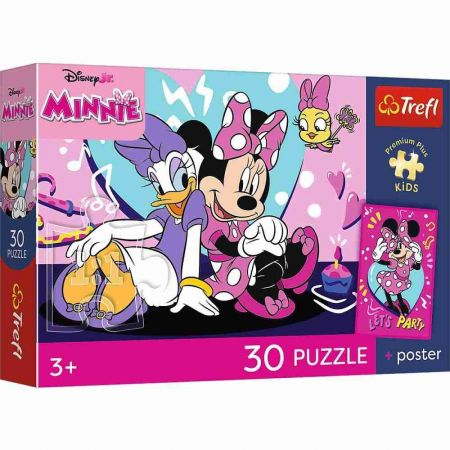 Puzzle Premium Plus Kids - Minnie 27x20cm + plakát 30 dílků v krabičce 21x14x4cm