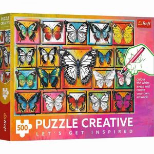 Puzzle Creative Sbírka motýlů 500 dílků 48x34cm v krabici 34x26x4,5cm