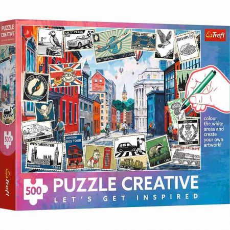 Puzzle Creative Pozdravy z Londýna 500 dílků 48x34cm v krabici 34x26x4,5cm