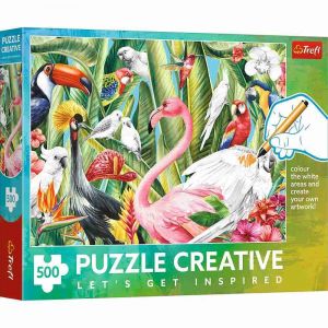Puzzle Creative Ptáci z ráje 500 dílků 48x34cm v krabici 34x26x4,5cm