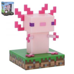 Lampička Axolotl Minecraft na baterie v krabičce 10,5x14x9cm