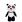 Panda plyšová s červeným nosem 15 cm