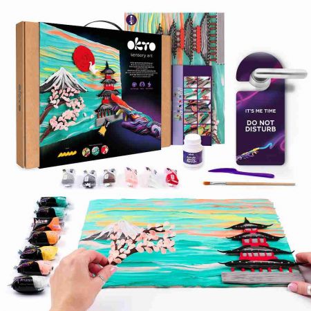 OKTO Výtvarný set malování hmotou #Japan 30x40 cm