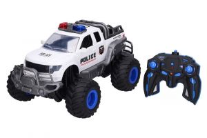 Auto terénní policejní s kouřovými efekty RC na dálkové ovládání 41,5 cm