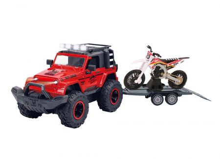 Terénní auto s motorkou a efekty 43 cm