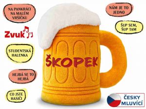 Škopek hrající plyšový 20cm