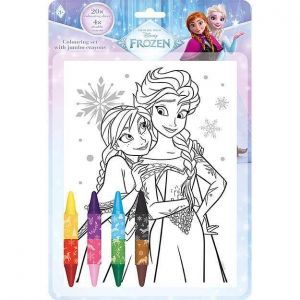 Omalovánkový set s oboustrannými voskovkami FROZEN - Ledové království
