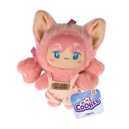 Plyšová panenka růžová COOLIES 15 cm