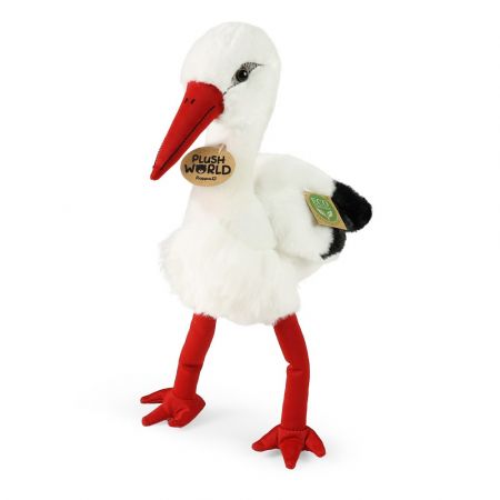 Plyšový čáp 32 cm ECO-FRIENDLY PLUSH WORLD