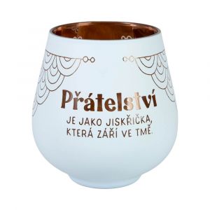 ALBI Zrcadlový svícen - Přátelství je jiskra