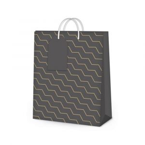 ALBI Dárková taška velká - Geometrické vzory (26 × 12,7 × 32,4 cm)