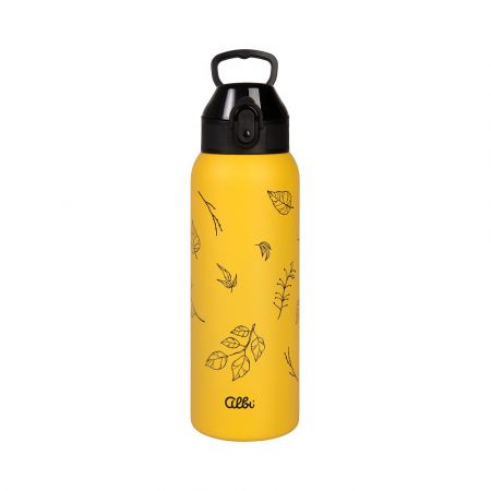 ALBI Žlutá termoláhev 680 ml - Listy