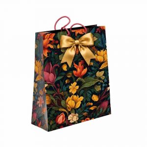 ALBI Dárková taška velká - Květiny s mašlí (26 × 12,7 × 32,4 cm)