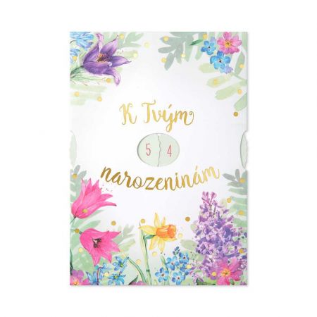 ALBI Otočné přání k narozeninám - Květiny
