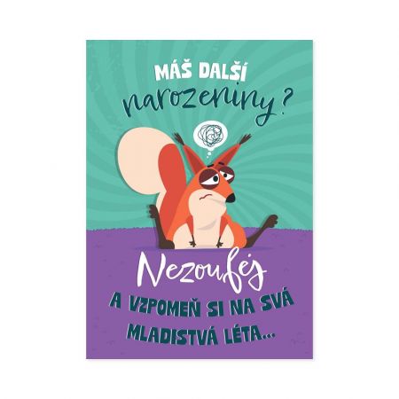 ALBI Hrací přání k narozeninám - Veverka