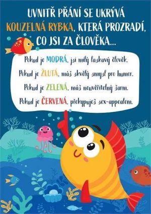 ALBI Hrací svítící přání k narozeninám - Zlatá rybka