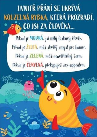 ALBI Hrací svítící přání k narozeninám - Zlatá rybka