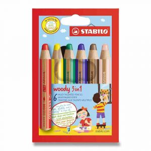 Pastelky STABILO woody 3 in 1 - 6 barev