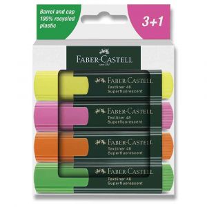 Zvýrazňovač Faber-Castell Textliner 48 - sada 4 barev