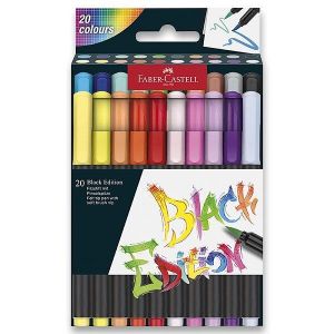 Fixy Faber-Castell Black Edition Brush - 20 barev