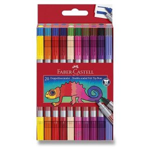 Oboustranné dětské fixy Faber-Castell - 20 barev