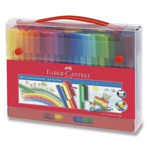 Dětské fixy Faber-Castell Connector - taška, 60 barev
