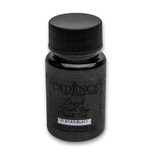 Akrylová barva Cadence Dora Metallic, 50 ml - černá