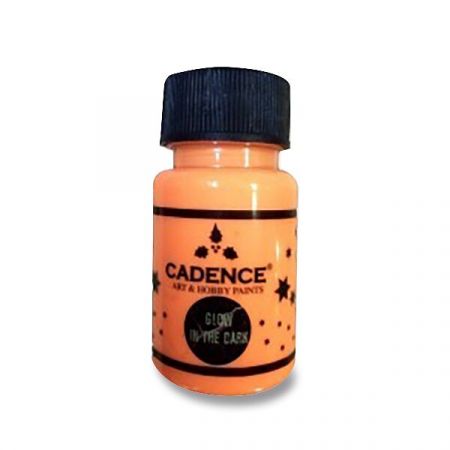 Akrylové barvy Cadence Premium, 50 ml, svítící ve tmě - oranžová