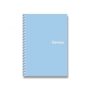Kroužkový blok Shkolyaryk Genius - A5, čtverečkovaný, 80 listů, mix barev