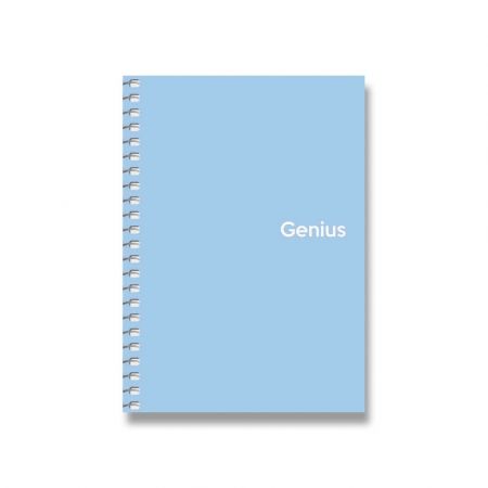 Kroužkový blok Shkolyaryk Genius - A5, čtverečkovaný, 80 listů, mix barev