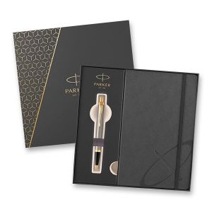 Dárková kazeta Parker IM Brushed Metal GT - sada kuličkové pero a zápisník